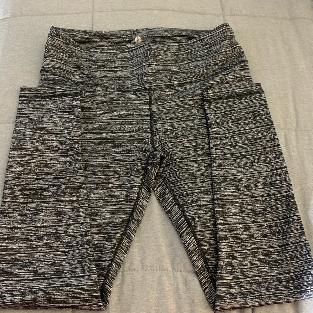 Exercise pants black, grey & white